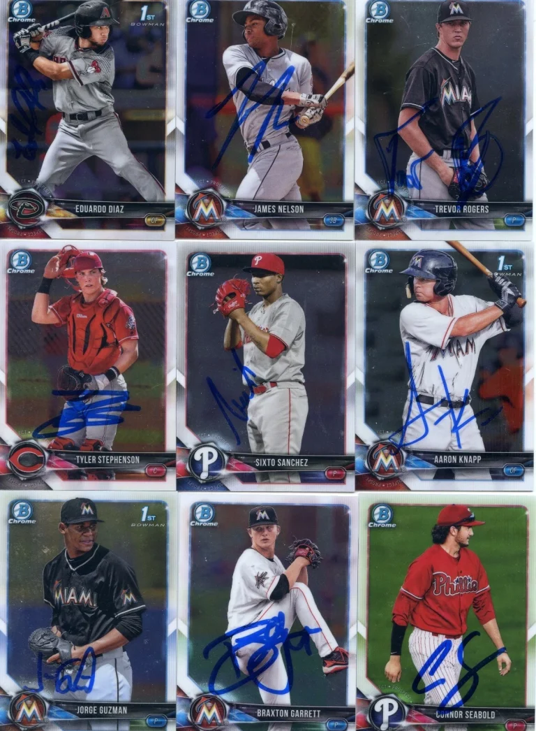 JAMES NELSON SIGNED 2018 BOWMAN CHROME PROSPECT ROOKIE CARD AUTO