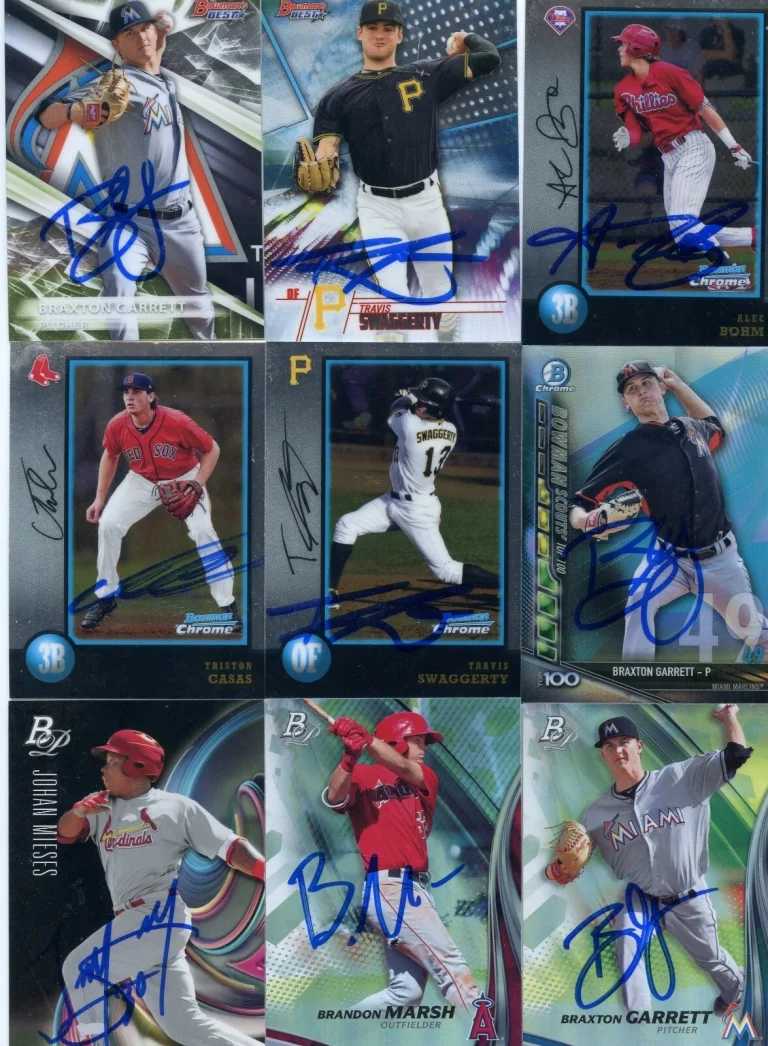 TRAVIS SWAGGERTY SIGNED 2018 BOWMANS BEST PROSPECT ROOKIE CARD AUTO