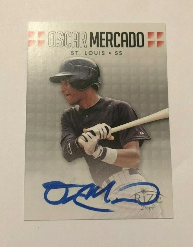 OSCAR MERCADO SIGNED 2013 RIZE DRAFT PROSPECT ROOKIE CARD AUTO