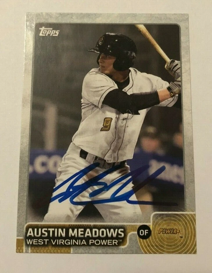 AUSTIN MEADOWS SIGNED 2015 TOPPS PRO DEBUT PROSPECT ROOKIE DEBUT CARD AUTO