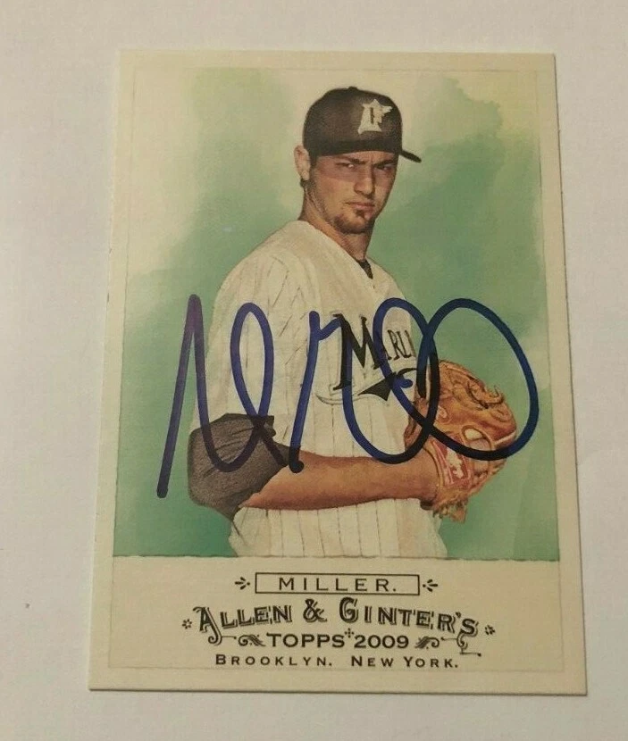 ANDREW MILLER SIGNED 2009 TOPPS ALLEN & GINTER'S CARD AUTO