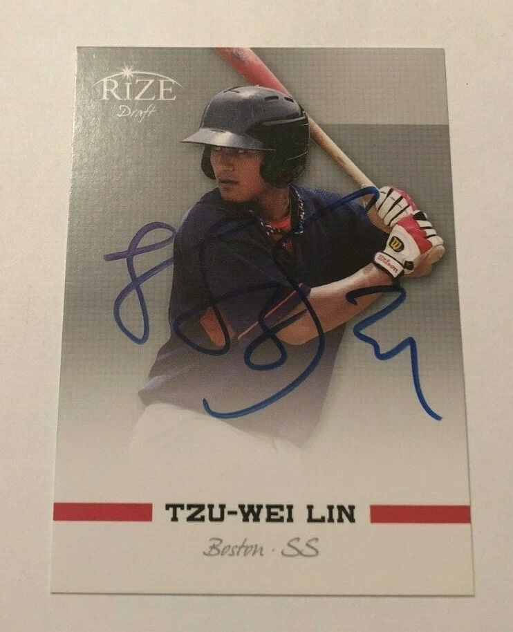 TZU WEI LIN SIGNED 2012 RIZE DRAFT PROSPECT ROOKIE CARD AUTO