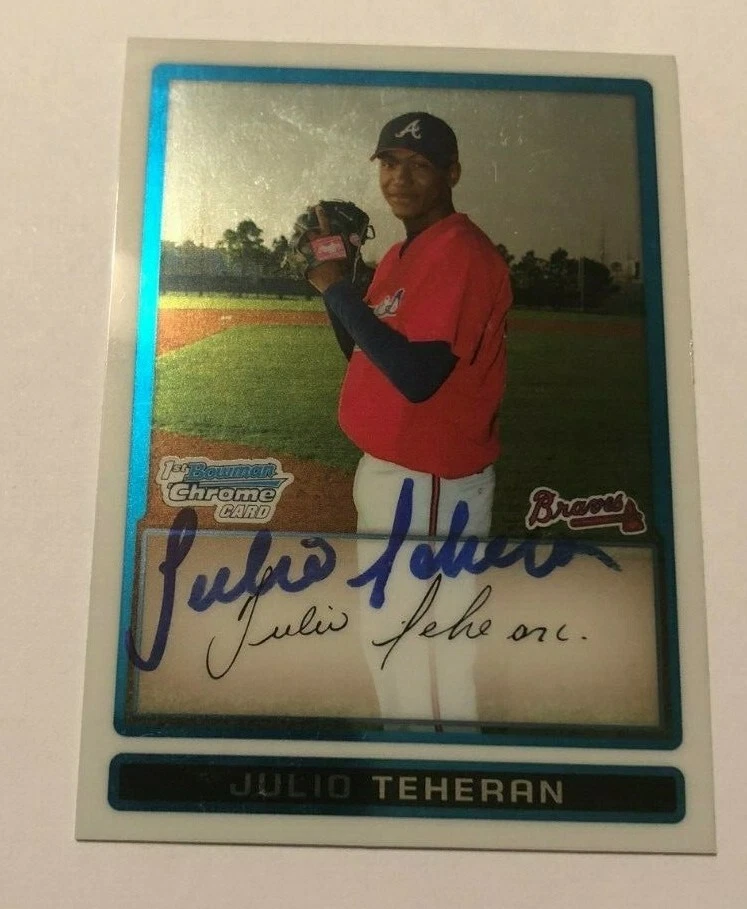 JULIO TEHERAN SIGNED 2009 BOWMAN CHROME PROSPECT ROOKIE CARD AUTO