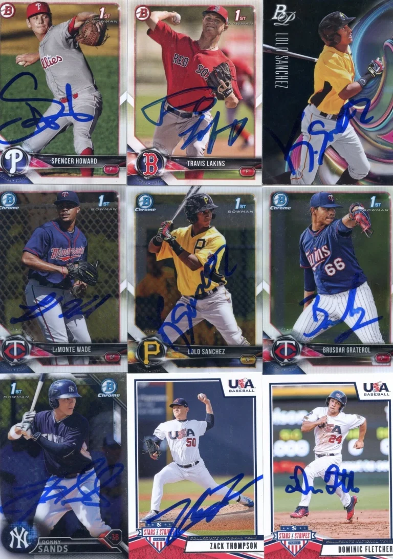 TRAVIS LAKINS SIGNED 2018 BOWMAN PROSPECT ROOKIE CARD AUTO