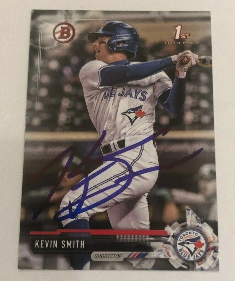 KEVIN SMITH SIGNED 2017 BOWMAN DRAFT BDP PROSPECT ROOKIE CARD AUTO