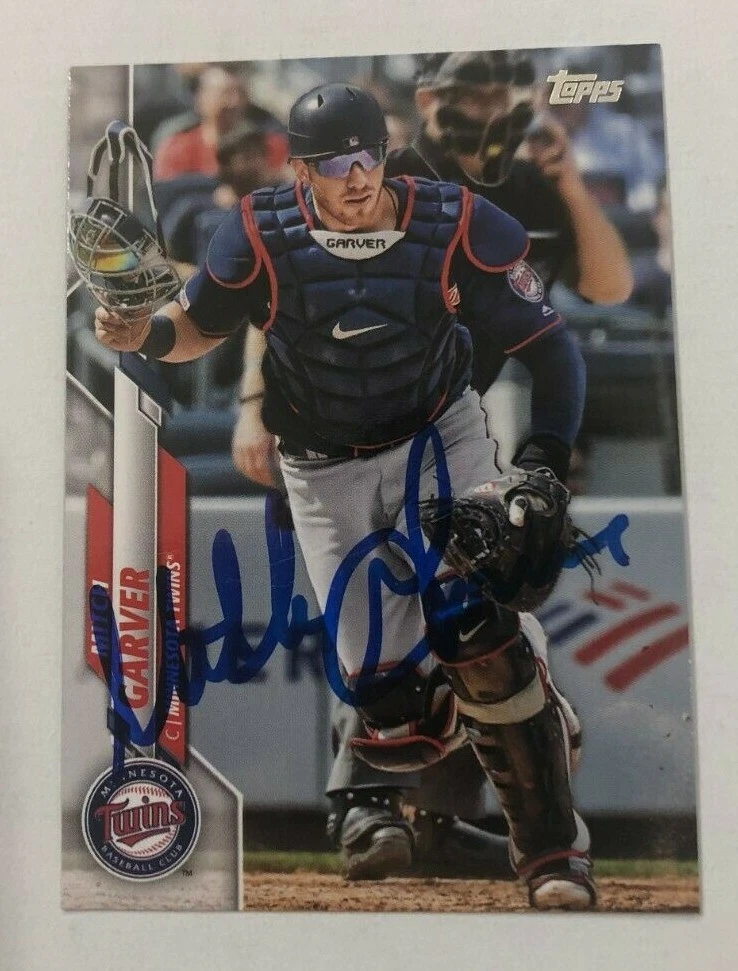 MITCH GARVER SIGNED 2020 TOPPS BASEBALL CARD AUTO