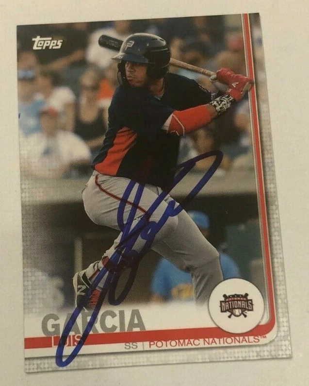 LUIS GARCIA SIGNED 2019 TOPPS PRO DEBUT PROSPECT ROOKIE CARD AUTO