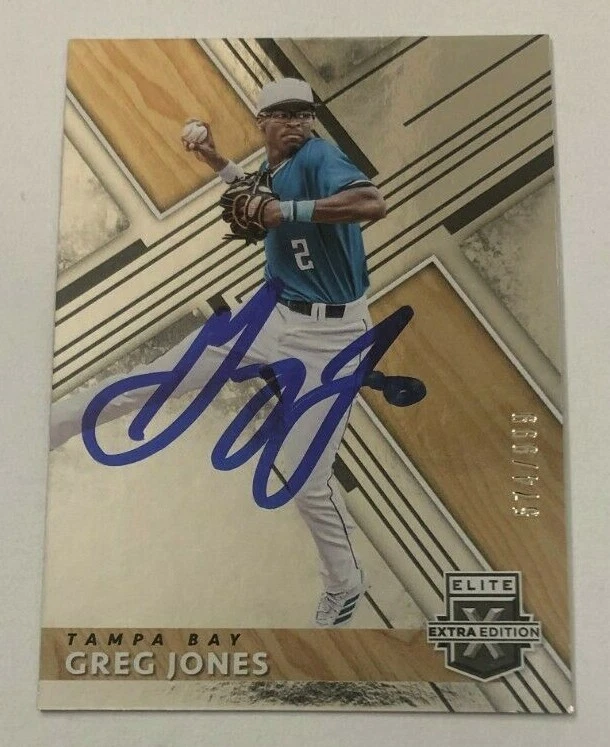 GREG JONES SIGNED 2019 ELITE EXTRA EDITION 574/999 ROOKIE CARD AUTO