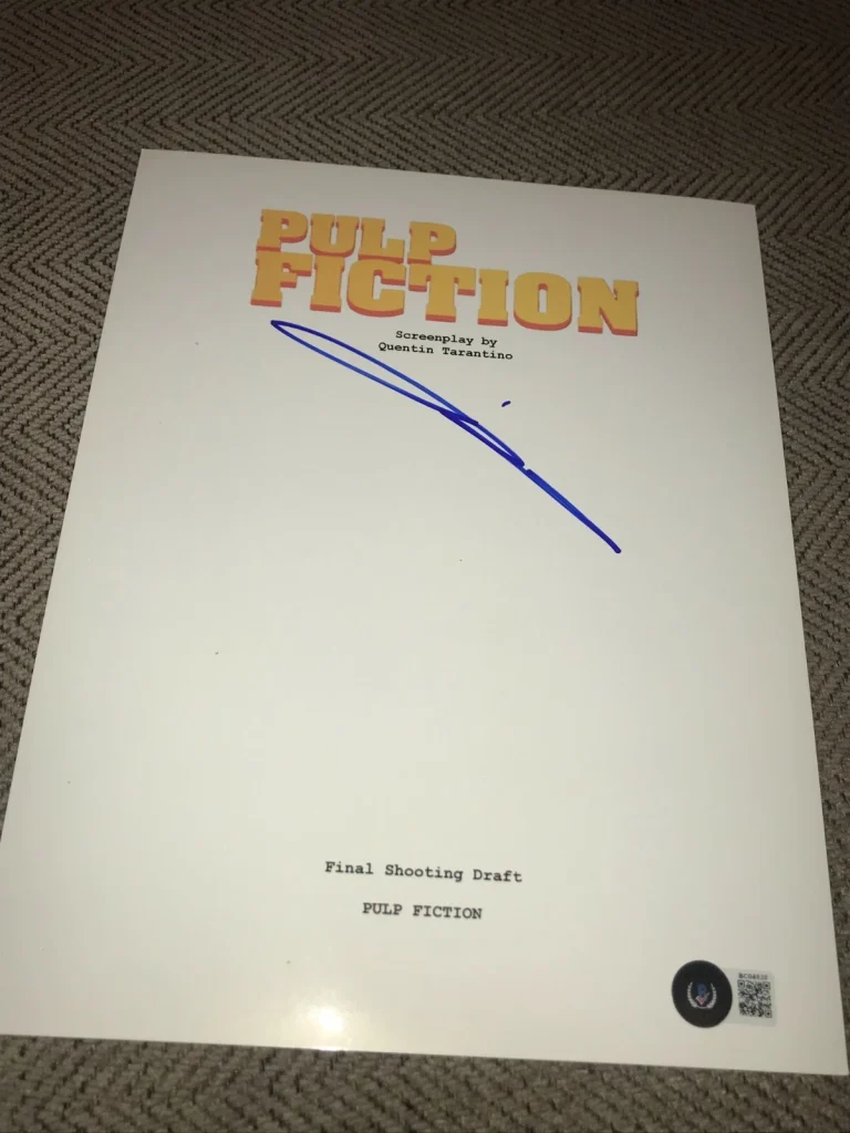 JOHN TRAVOLTA SIGNED AUTOGRAPH MOVIE SCRIPT PULP FICTION FULL SCRIPT BECKETT BAS