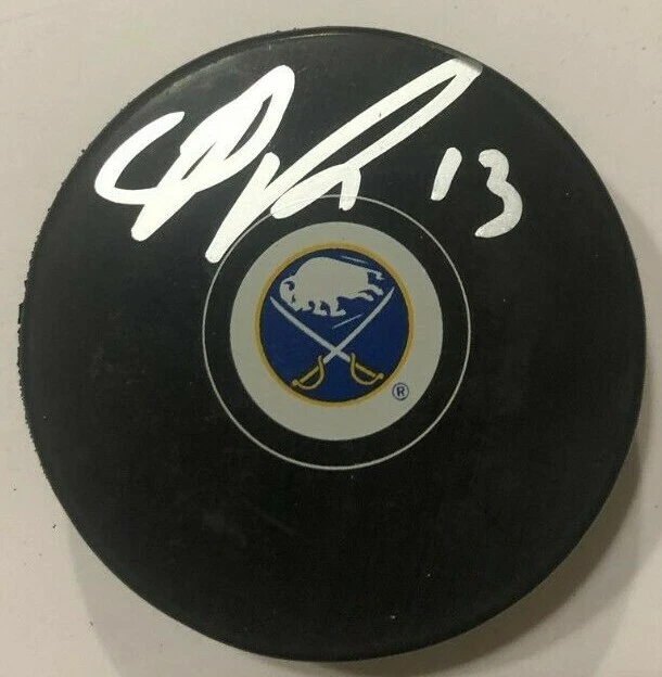MARK PYSYK SIGNED BUFFALO SABRES HOCKEY PUCK W/ CASE COA