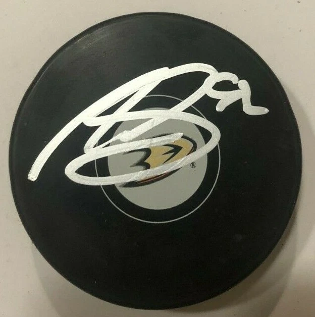 ANDREJ SUSTR SIGNED ANAHEIM DUCKS HOCKEY PUCK W/ CASE COA