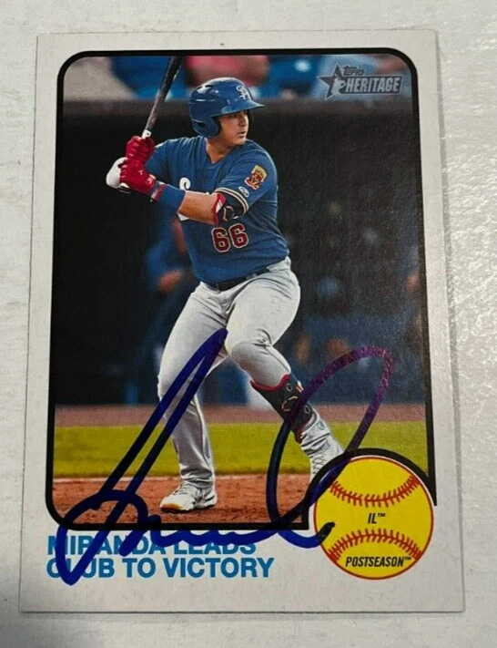 JOSE MIRANDA SIGNED 2022 TOPPS HERITAGE MINOR LEAGUE BASEBALL CARD AUTO