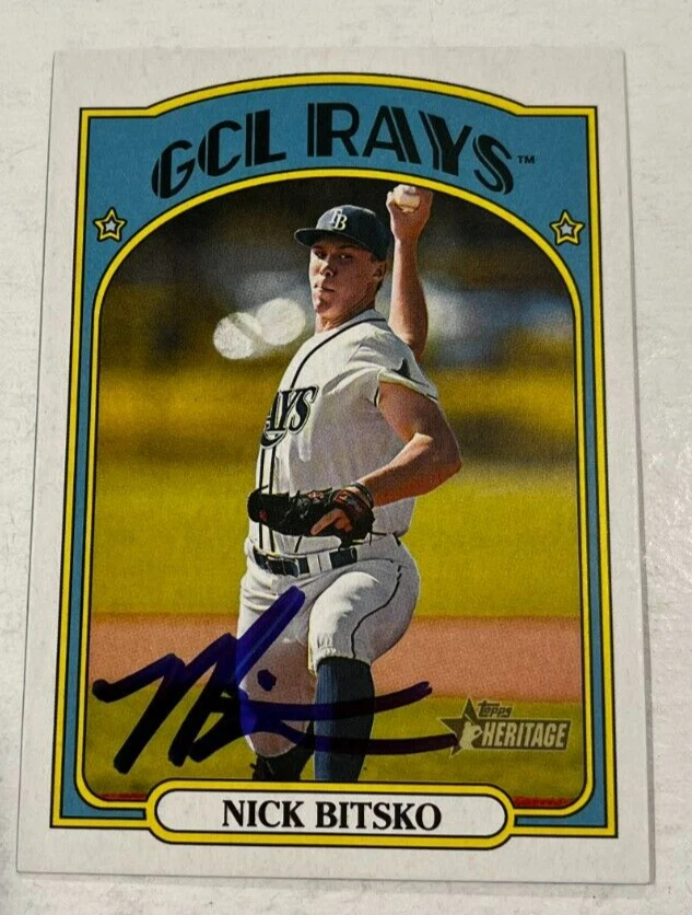 NICK BITSKO SIGNED 2021 TOPPS HERITAGE MINOR LEAGUE BASEBALL CARD AUTO