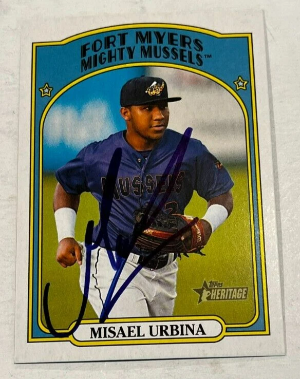 MISAEL URBINA SIGNED 2021 TOPPS HERITAGE MINOR LEAGUE BASEBALL CARD AUTO