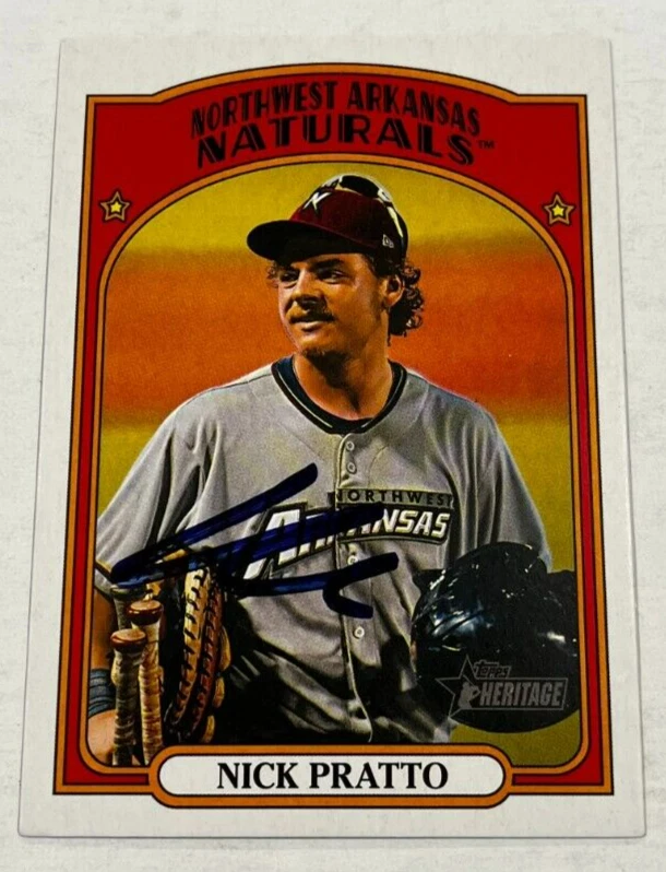 NICK PRATTO SIGNED 2021 TOPPS HERITAGE MINOR LEAGUE BASEBALL CARD AUTO