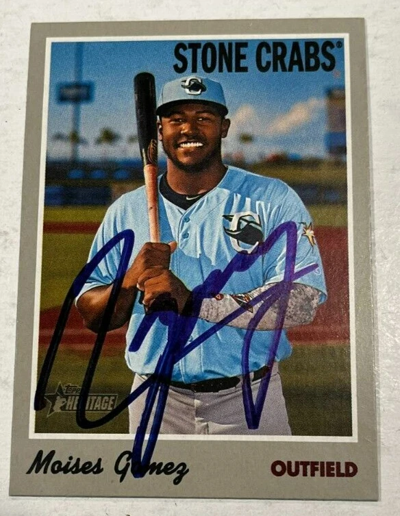 MOISES GOMEZ SIGNED 2019 TOPPS HERITAGE MINOR LEAGUE BASEBALL CARD AUTO