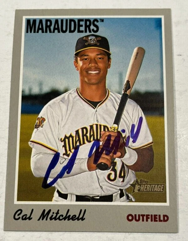 CAL MITCHELL SIGNED 2019 TOPPS HERITAGE MINOR LEAGUE BASEBALL CARD AUTO