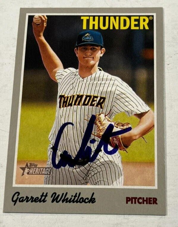 GARRETT WHITLOCK SIGNED 2019 TOPPS HERITAGE MINOR LEAGUE BASEBALL CARD AUTO
