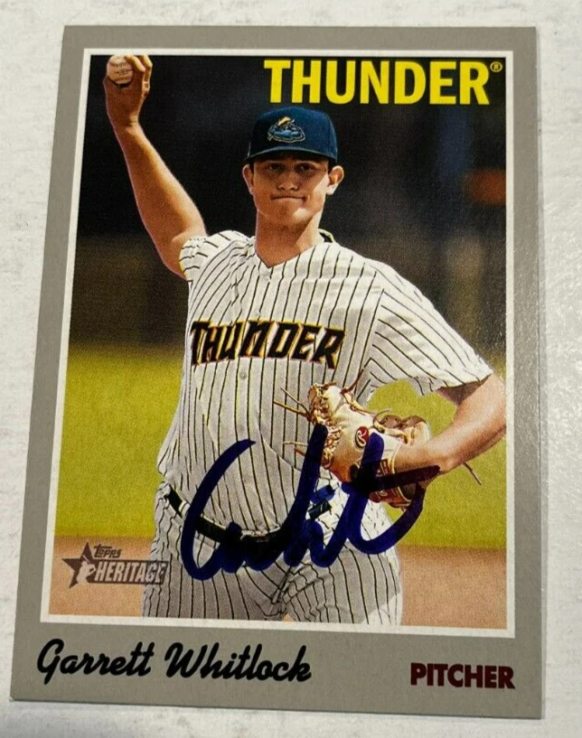 GARRETT WHITLOCK SIGNED 2019 TOPPS HERITAGE MINOR LEAGUE BASEBALL CARD AUTO