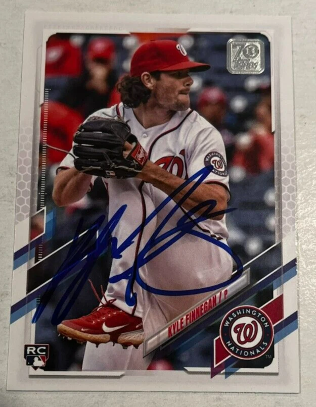 KYLE FINNEGAN SIGNED 2021 TOPPS BASEBALL CARD AUTOGRAPH AUTO