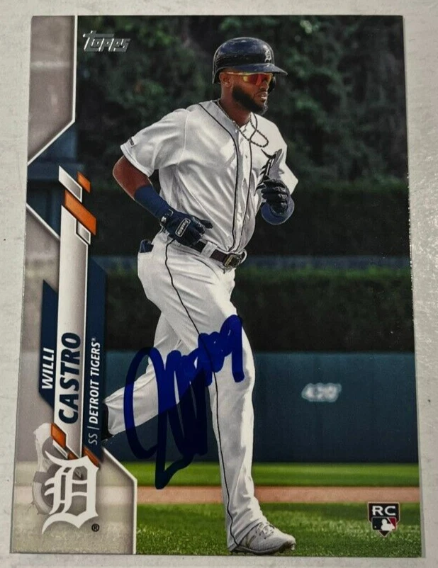 WILLI CASTRO SIGNED 2020 TOPPS BASEBALL CARD AUTOGRAPH AUTO