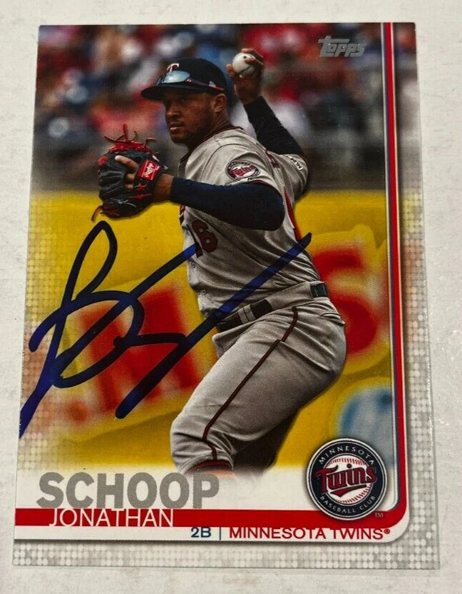 JONATHAN SCHOOP SIGNED 2019 TOPPS BASEBALL CARD AUTOGRAPH AUTO