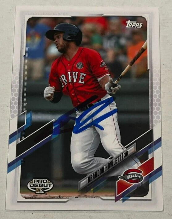BRANDON HOWLETT SIGNED 2021 TOPPS PRO DEBUT BASEBALL CARD AUTOGRAPH AUTO
