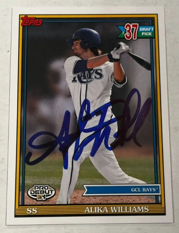 ALIKA WILLIAMS SIGNED 2021 TOPPS PRO DEBUT BASEBALL CARD AUTOGRAPH AUTO
