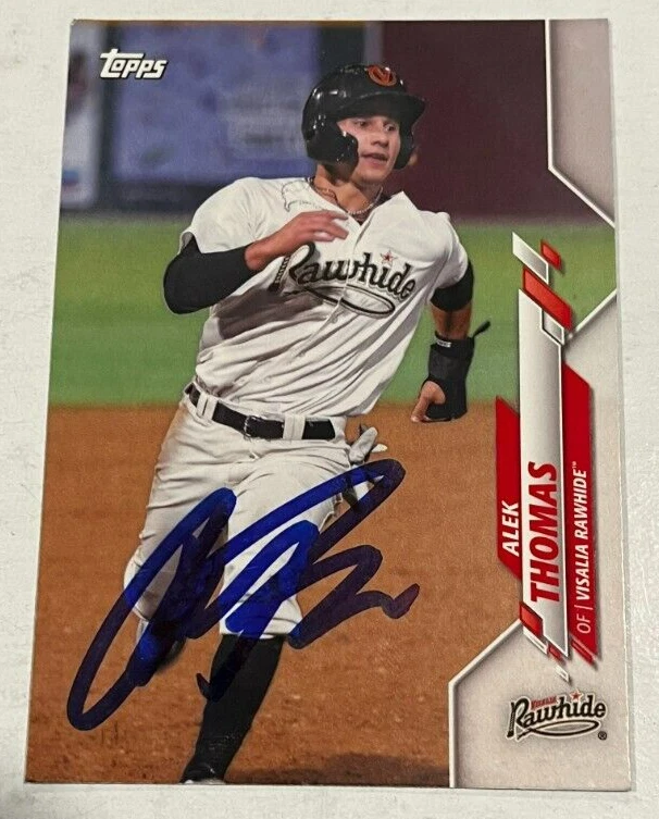 ALEK THOMAS SIGNED 2020 TOPPS PRO DEBUT BASEBALL CARD AUTOGRAPH AUTO