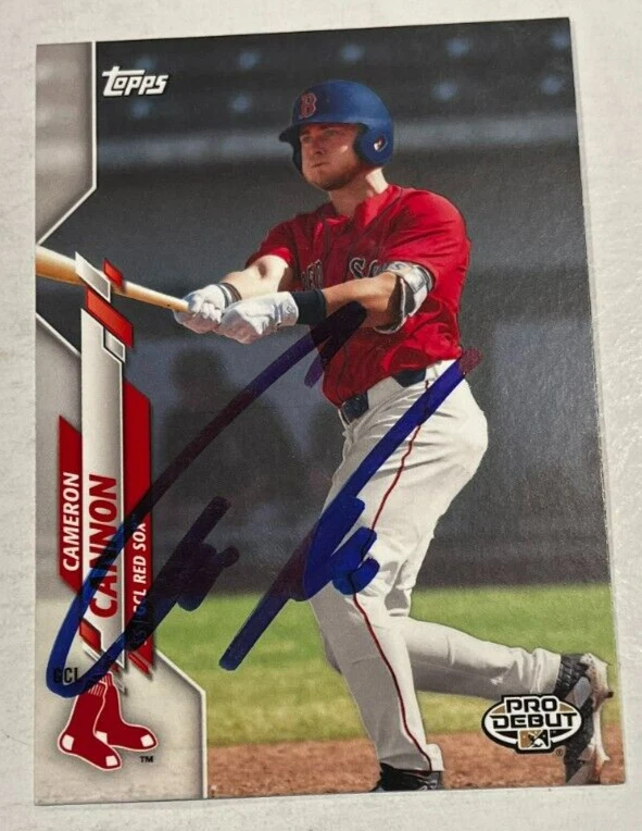 CAMERON CANNON SIGNED 2020 TOPPS PRO DEBUT BASEBALL CARD AUTOGRAPH AUTO