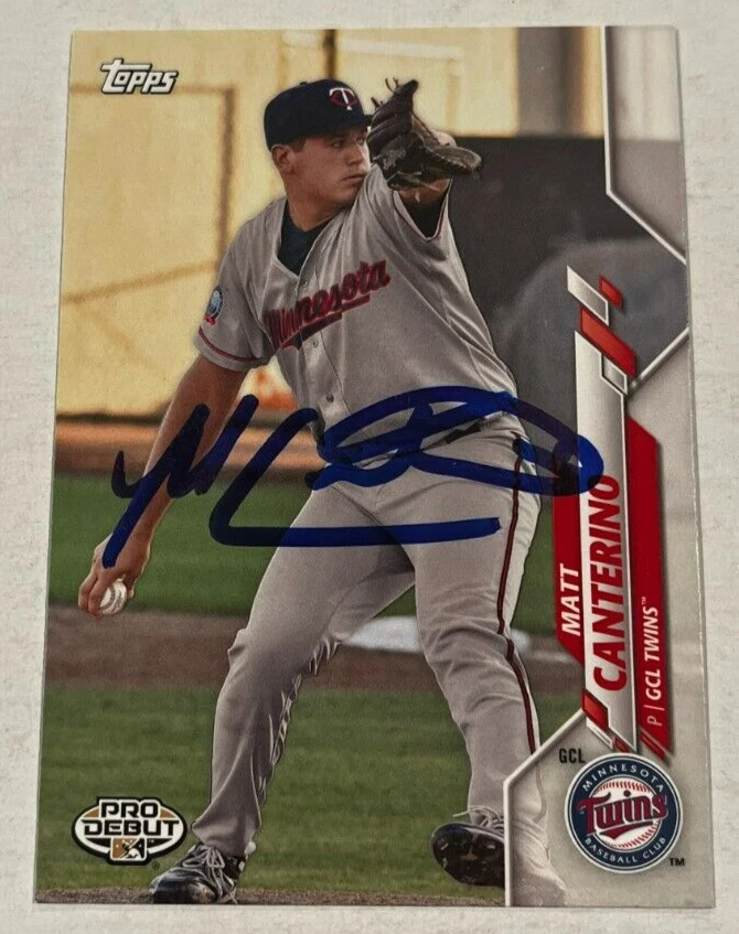 MATT CANTERINO SIGNED 2020 TOPPS PRO DEBUT BASEBALL CARD AUTOGRAPH AUTO