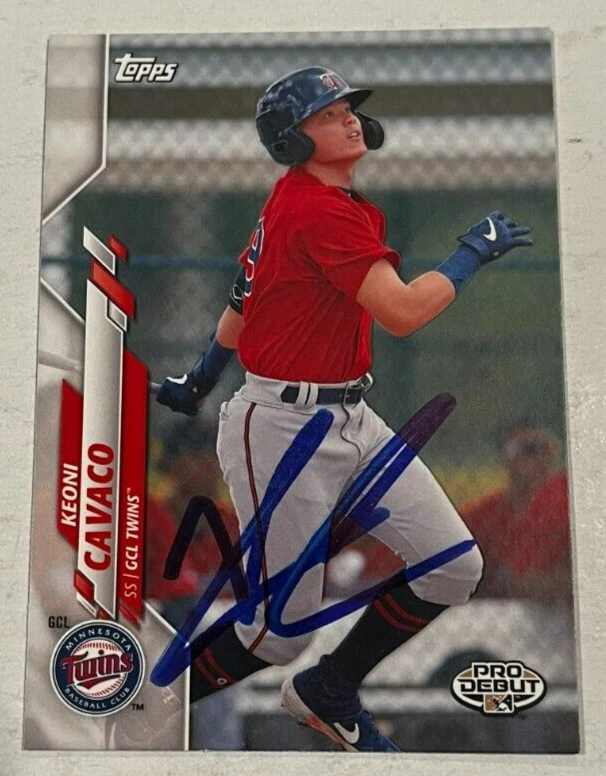 KEONI CAVACO SIGNED 2020 TOPPS PRO DEBUT BASEBALL CARD AUTOGRAPH AUTO
