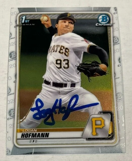 LOGAN HOFMANN SIGNED 2020 BOWMAN CHROME DRAFT PROSPECT ROOKIE CARD AUTO