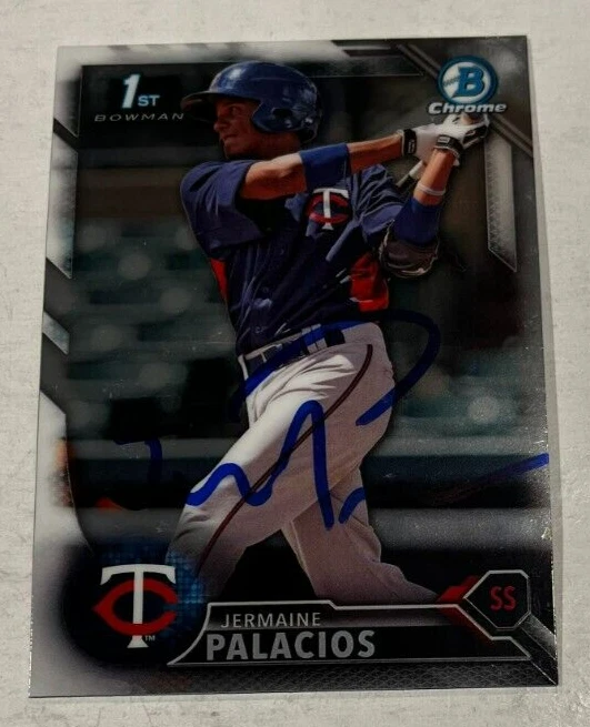 JERMAINE PALACIOS SIGNED 2016 BOWMAN CHROME PROSPECT BASEBALL CARD AUTO