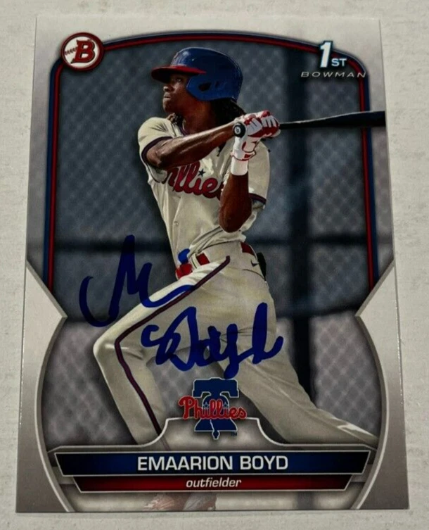 MARI EMAARION BOYD SIGNED 2023 BOWMAN PROSPECT BASEBALL CARD AUTO