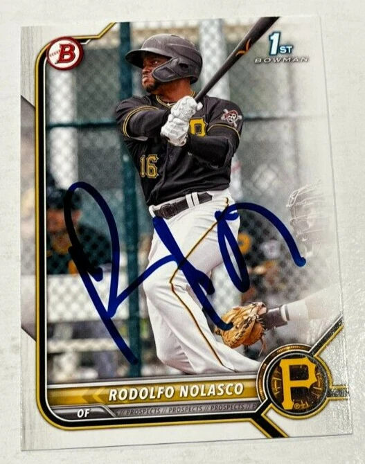 RODOLFO NOLASCO SIGNED 2022 BOWMAN PROSPECT BASEBALL CARD AUTO