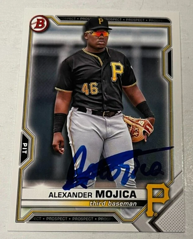 ALEXANDER MOJICA SIGNED 2021 BOWMAN DRAFT PROSPECT BASEBALL ROOKIE CARD AUTO