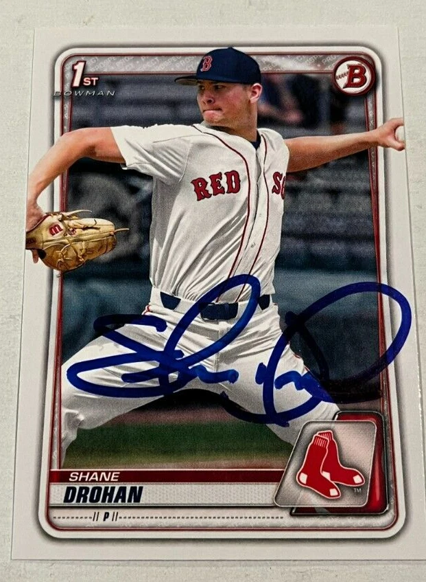 SHANE DROHAN SIGNED 2020 BOWMAN DRAFT PROSPECT ROOKIE CARD AUTO