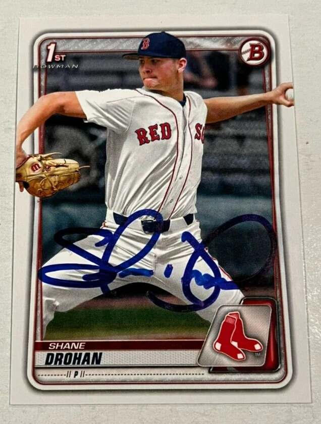 SHANE DROHAN SIGNED 2020 BOWMAN DRAFT PROSPECT ROOKIE CARD AUTO