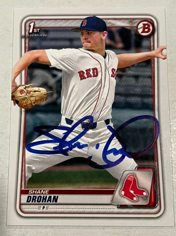 SHANE DROHAN SIGNED 2020 BOWMAN DRAFT PROSPECT ROOKIE CARD AUTO