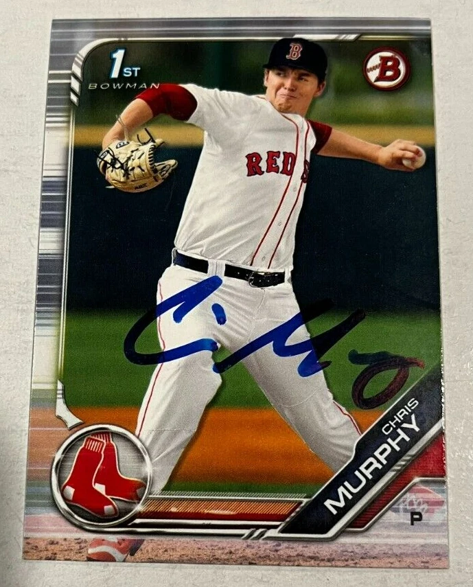 CHRIS MURPHY SIGNED 2019 BOWMAN DRAFT PROSPECT ROOKIE CARD AUTO