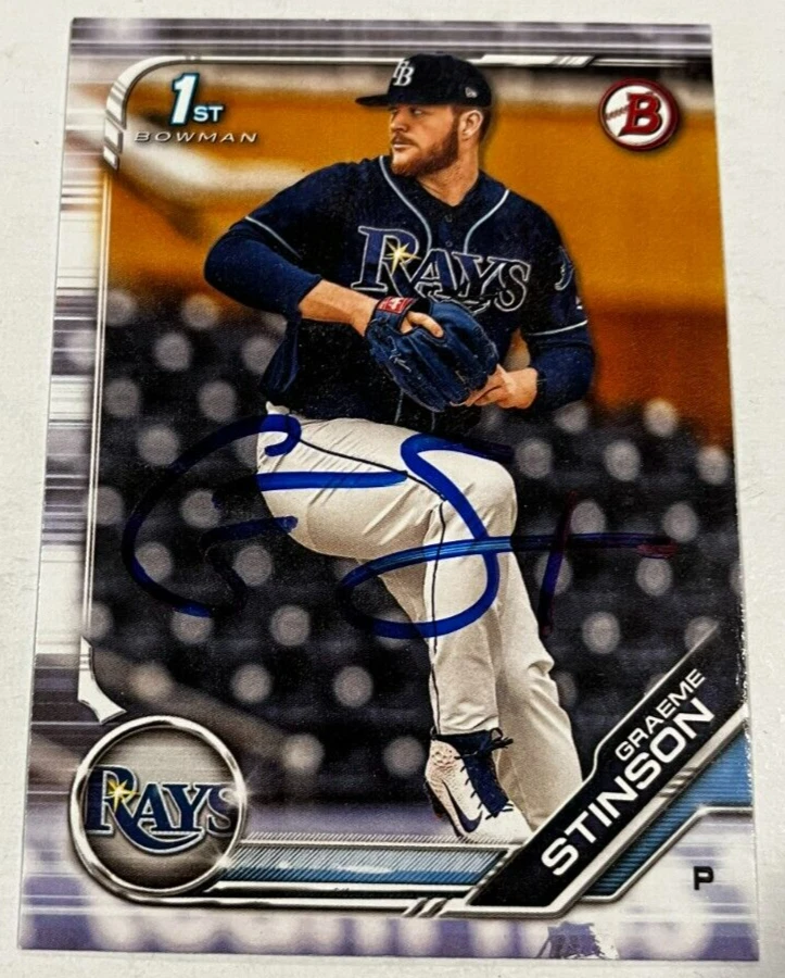 GRAEME STINSON SIGNED 2019 BOWMAN DRAFT PROSPECT ROOKIE CARD AUTO