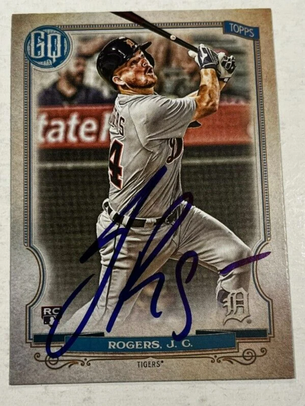 JAKE ROGERS SIGNED 2020 TOPPS GYPSY QUEEN BASEBALL ROOKIE CARD AUTO