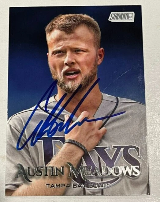 AUSTIN MEADOWS SIGNED 2019 TOPPS STADIUM CLUB ROOKIE BASEBALL CARD AUTO