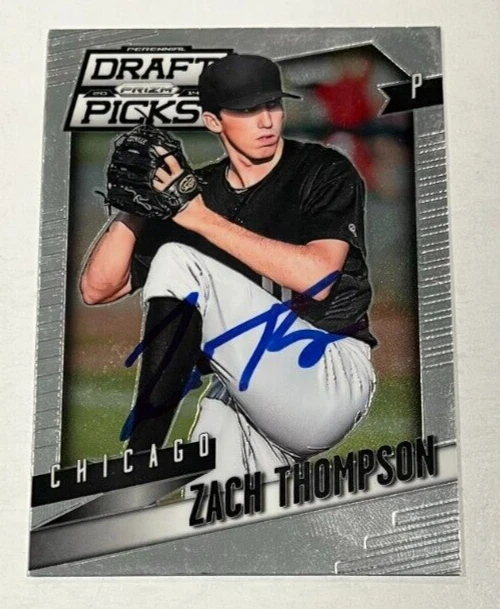 ZACH THOMPSON SIGNED 2014 PRIZM DRAFT ROOKIE BASEBALL CARD AUTO