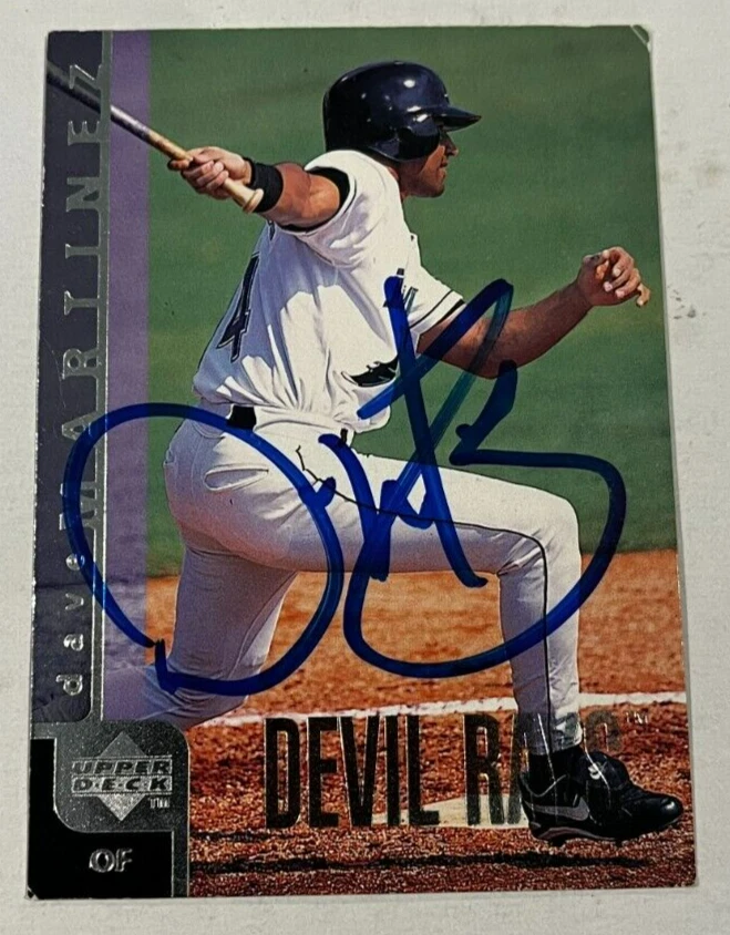 DAVE MARTINEZ SIGNED 1998 UPPER DECK BASEBALL CARD AUTO