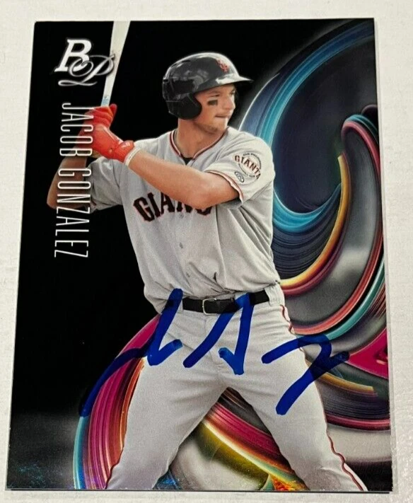JACOB GONZALEZ SIGNED 2018 BOWMAN PLATINUM ROOKIE BASEBALL CARD AUTO