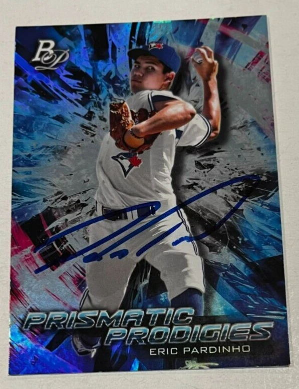 ERIC PARDINHO SIGNED 2018 BOWMAN PLATINUM ROOKIE BASEBALL CARD AUTO