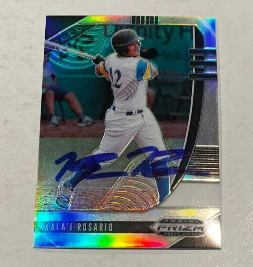 KALA'I ROSARIO SIGNED 2020 PRIZM DRAFT BASEBALL ROOKIE CARD AUTO
