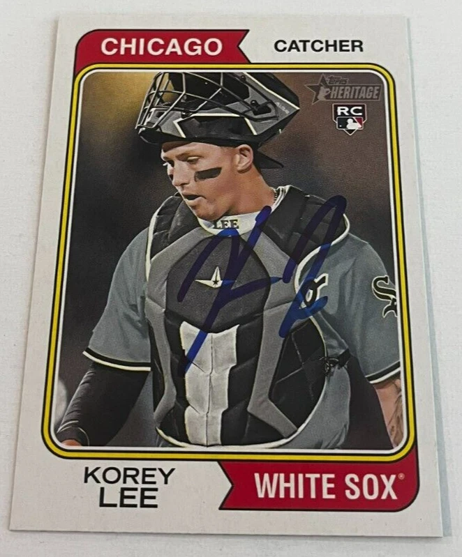 KOREY LEE SIGNED 2023 TOPPS HERITAGE BASEBALL CARD AUTO
